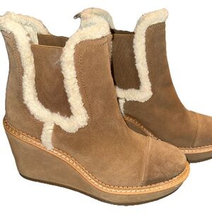 Sam Edelman Brown wedge booties
